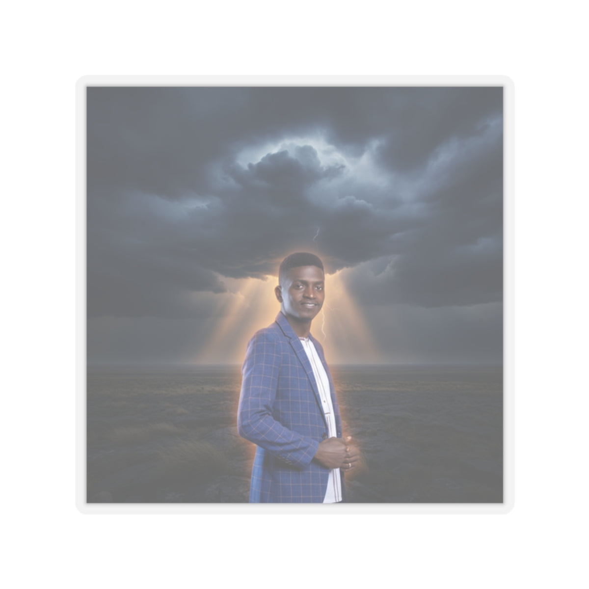 Dramatic Storm kiss-cut sticker by Zukkay