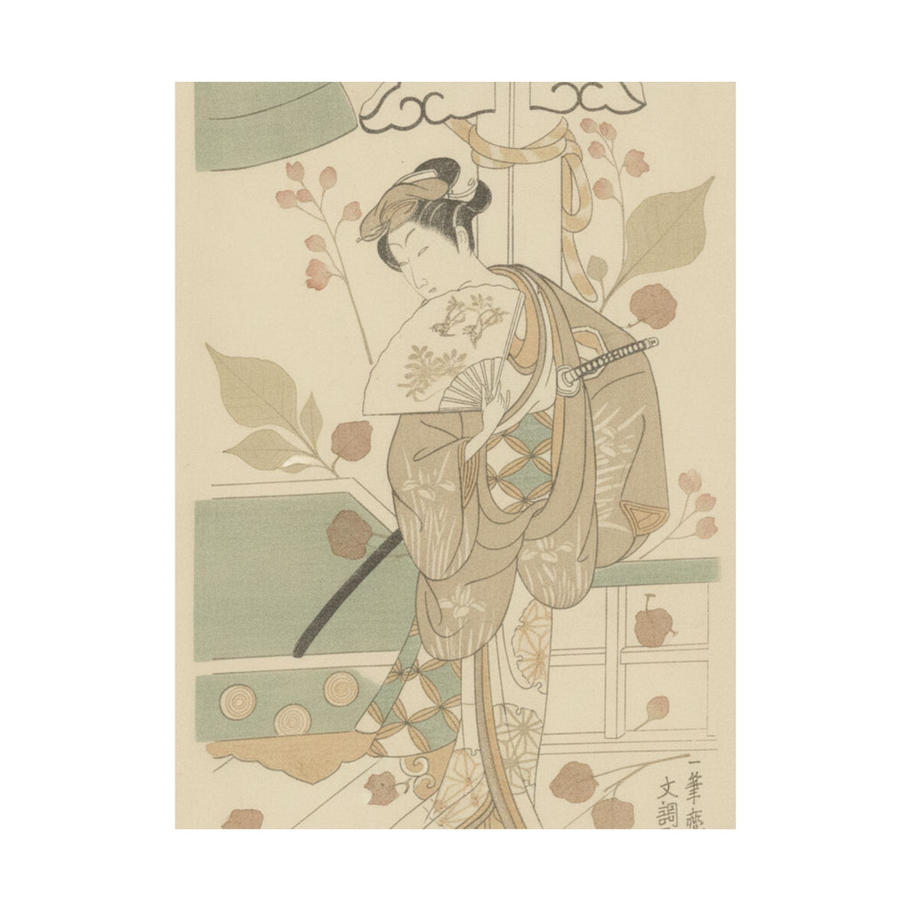Botanical — The Actor Ichikawa Uzayemon Ix 1724–1785 In A Female Role — Matte Poster