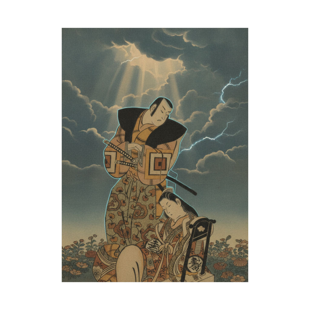 Dramatic Storm — The Actor, Ichikawa Danjuro I, 1660–1704 As A Woman In Unidentified Role — Matte Poster
