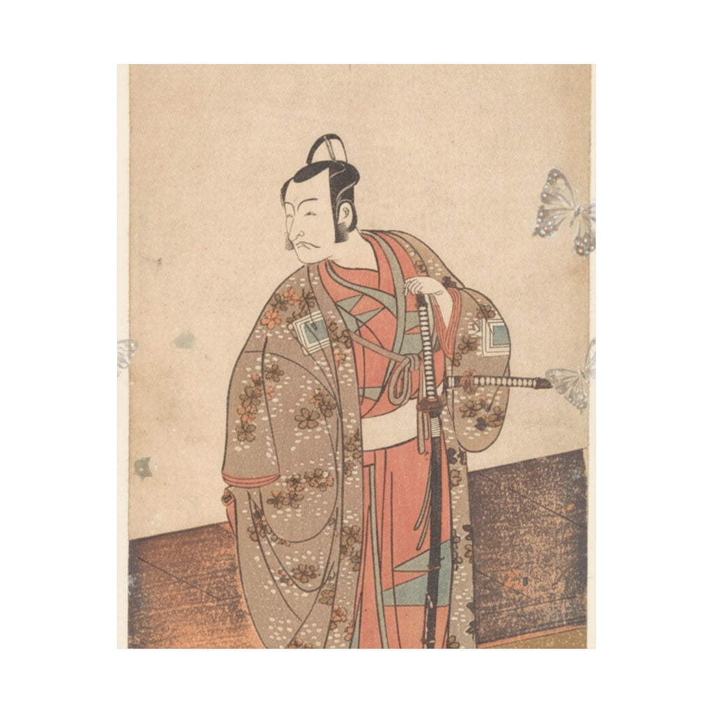 Ecommerce Main — The Actor Ichikawa Danjuro V Standing Inside Of A House And In Front Of An Engaw — Matte Poster