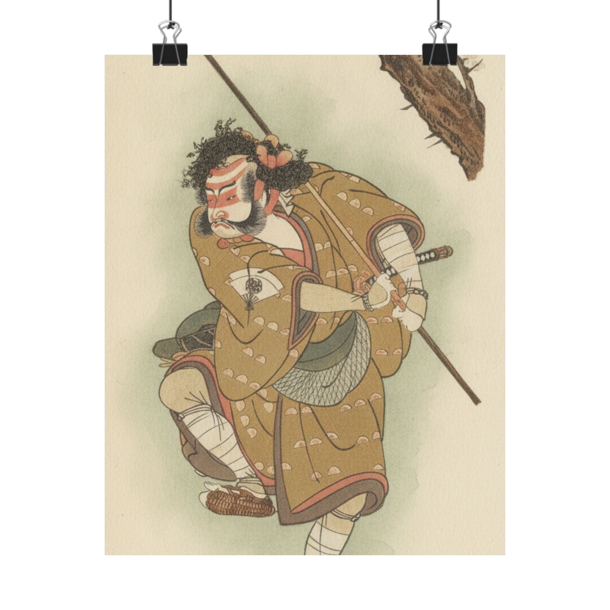 Botanical — Onoe Matsusuke In The Role Of Asahina In "Edo No Haru Meisho Soga" — Matte Poster