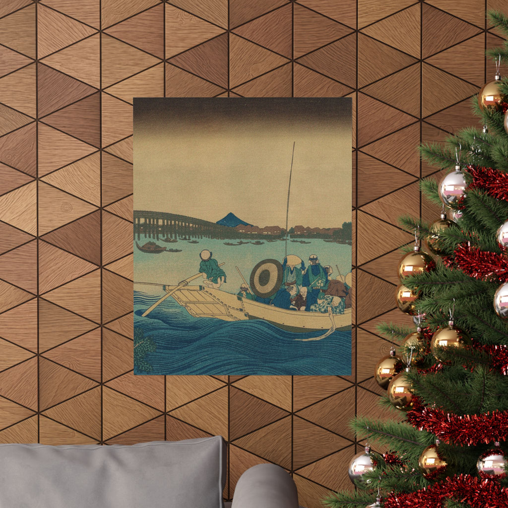 Cinematic — Viewing The Sunset Over Ryōgoku Bridge From The Onmayagashi Embankment (Onmayaga — Matte Poster
