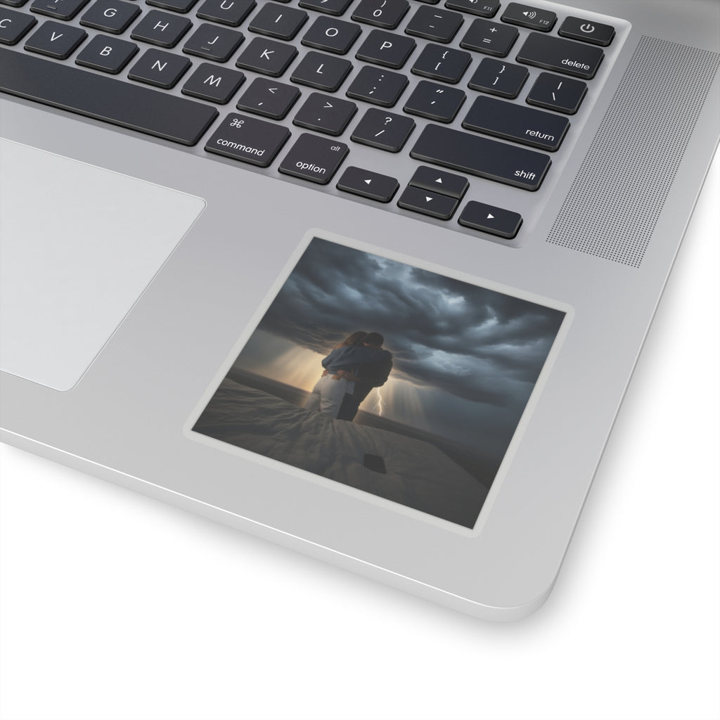 Dramatic Storm — Person — Kiss-Cut Sticker