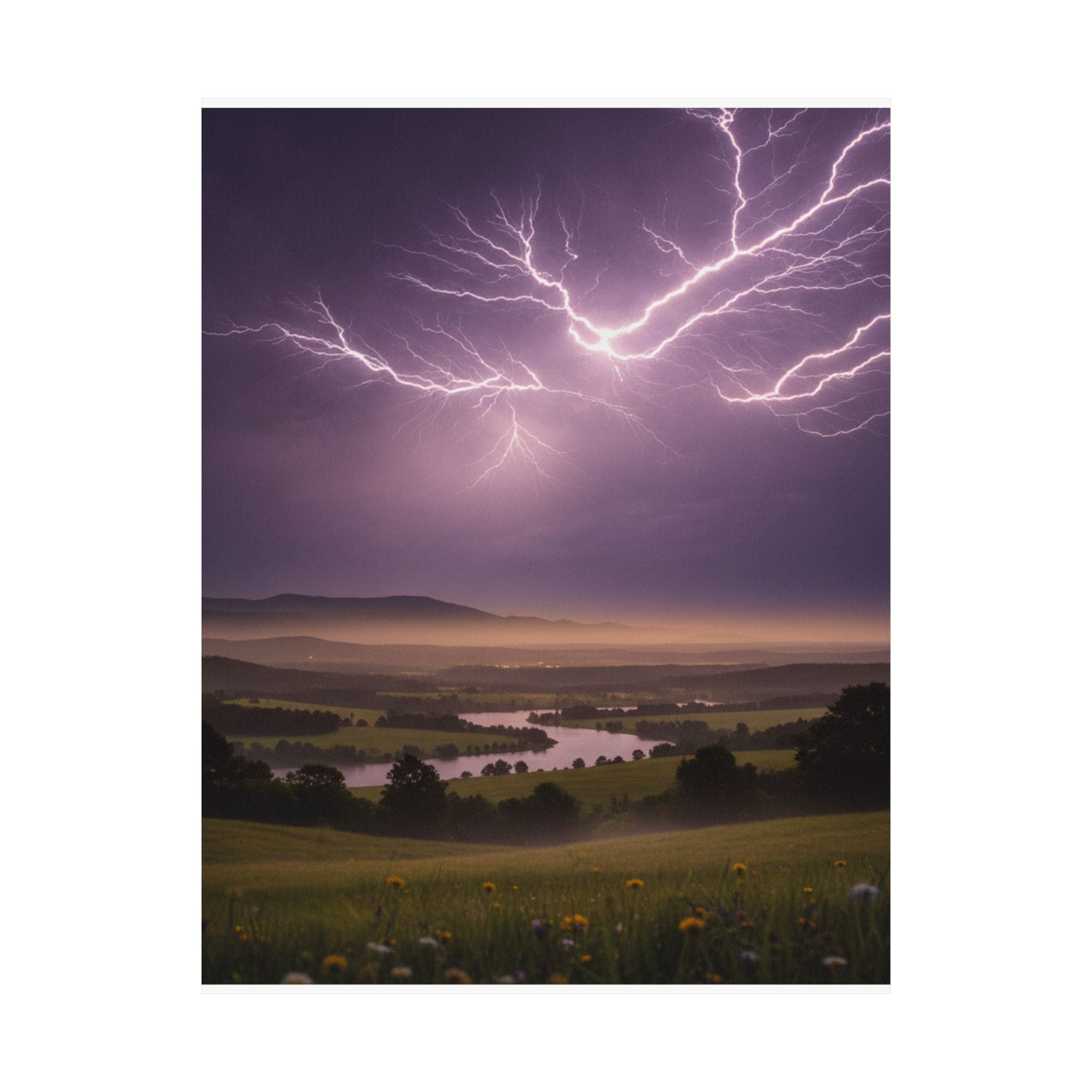 Scenic Nature — Lightning — Matte Poster