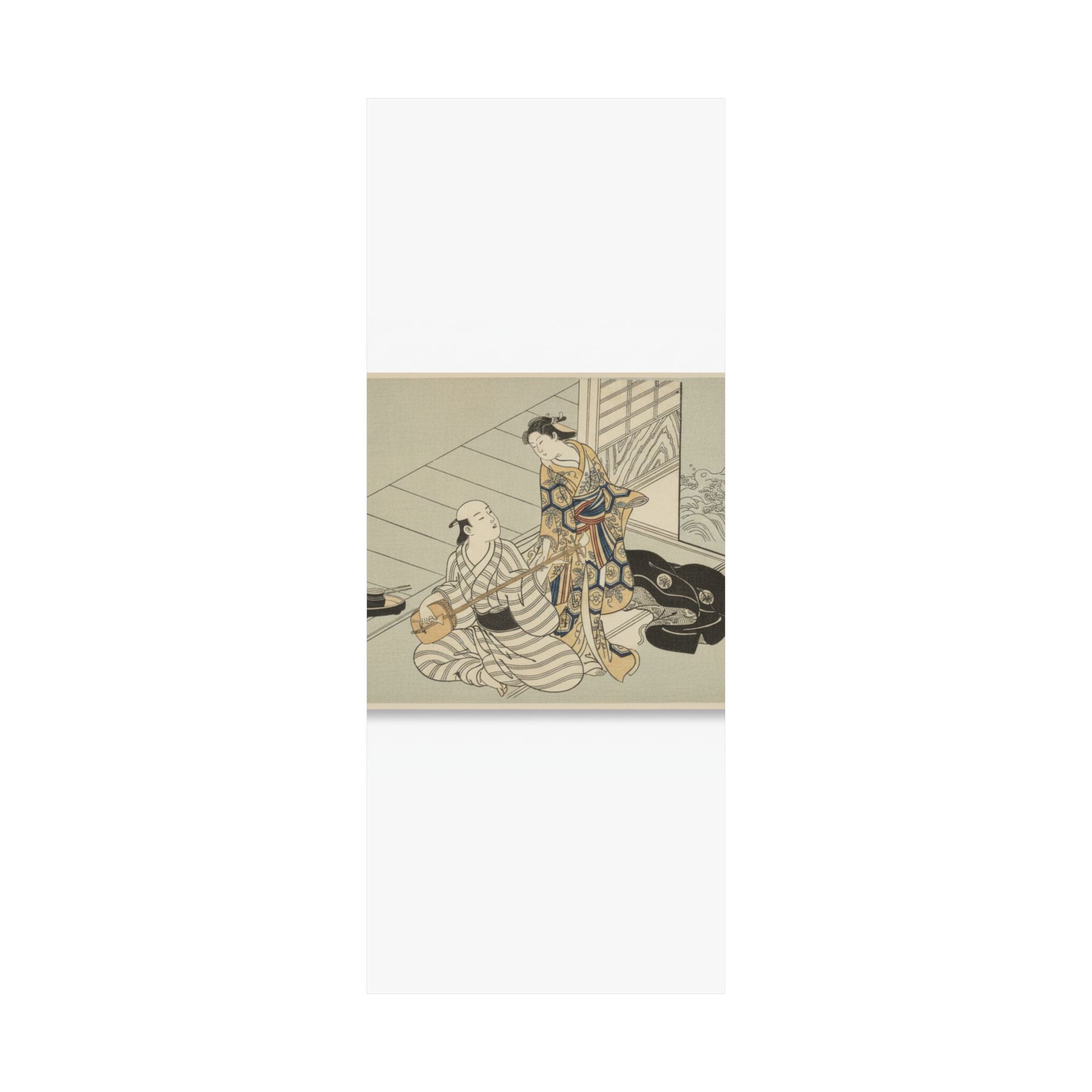 Ecommerce Main — Lady Interrupting Her Lover, Who Is Playing The Shamisen — Matte Poster