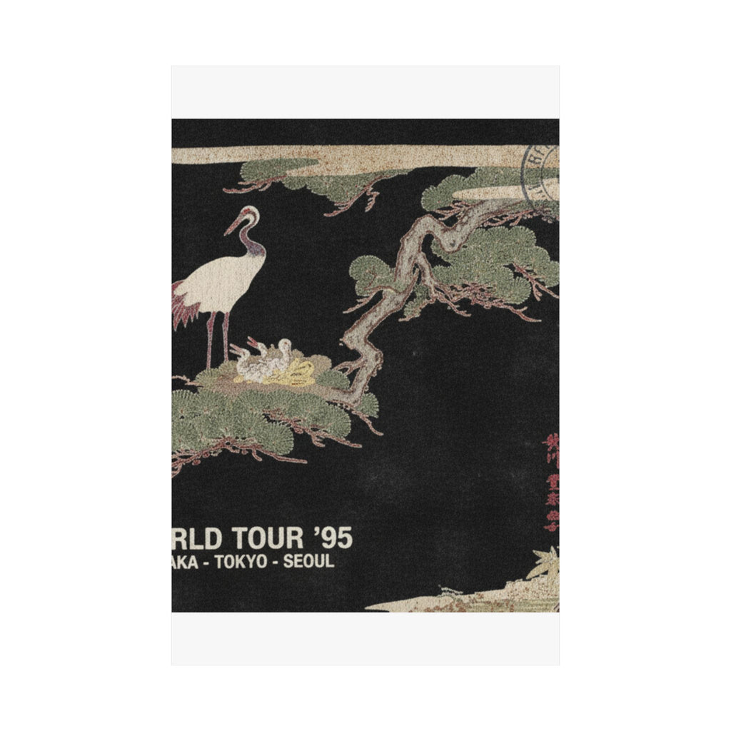 Vintage Bootleg — Crane And Their Young In Their Nest In The Branches Of A Pine-Tree — Matte Poster