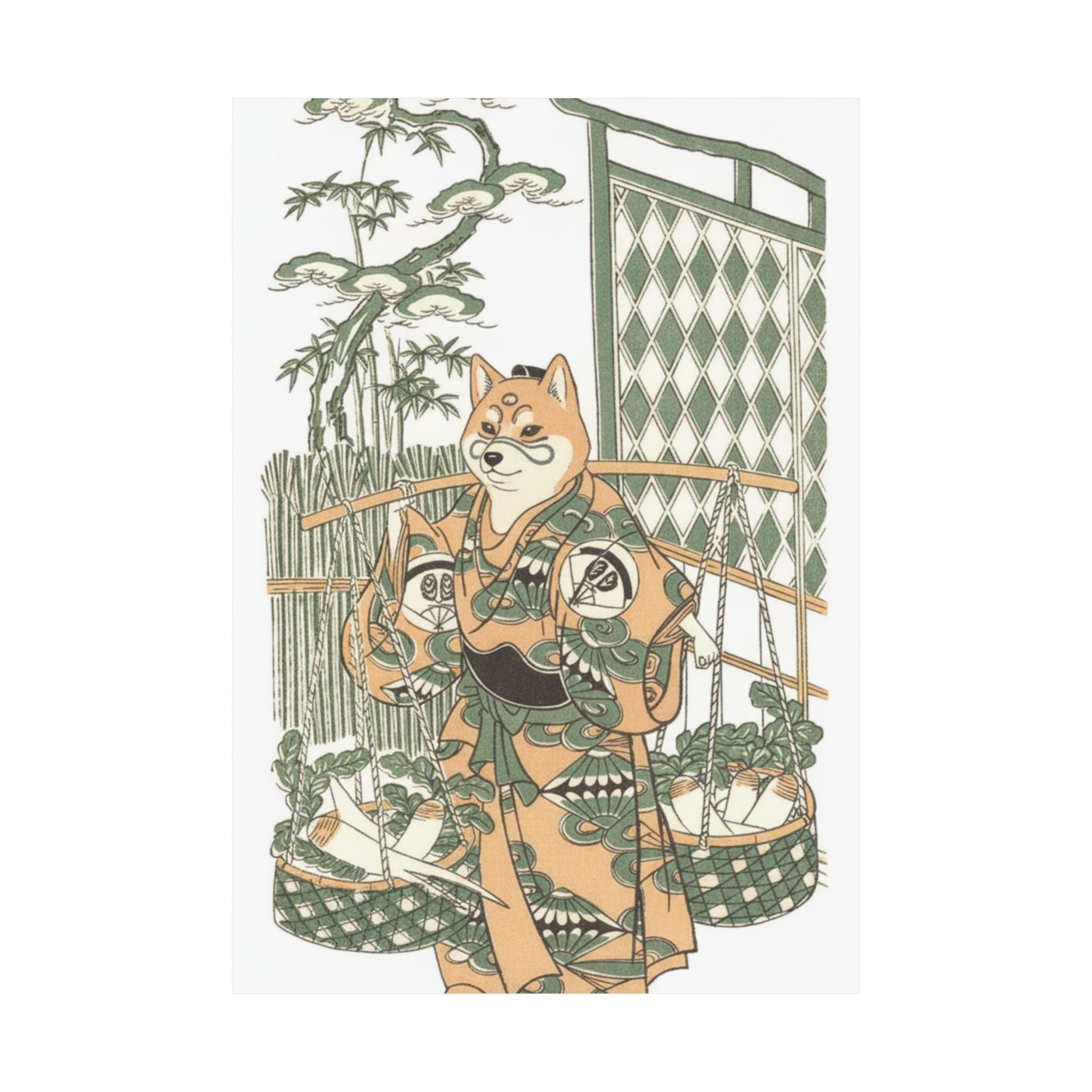 Ecommerce Main — Kabuki Actor Onoe Kikugorō I In The Belle Of Asakusa Temple (Keisei Asakusa No K — Matte Poster