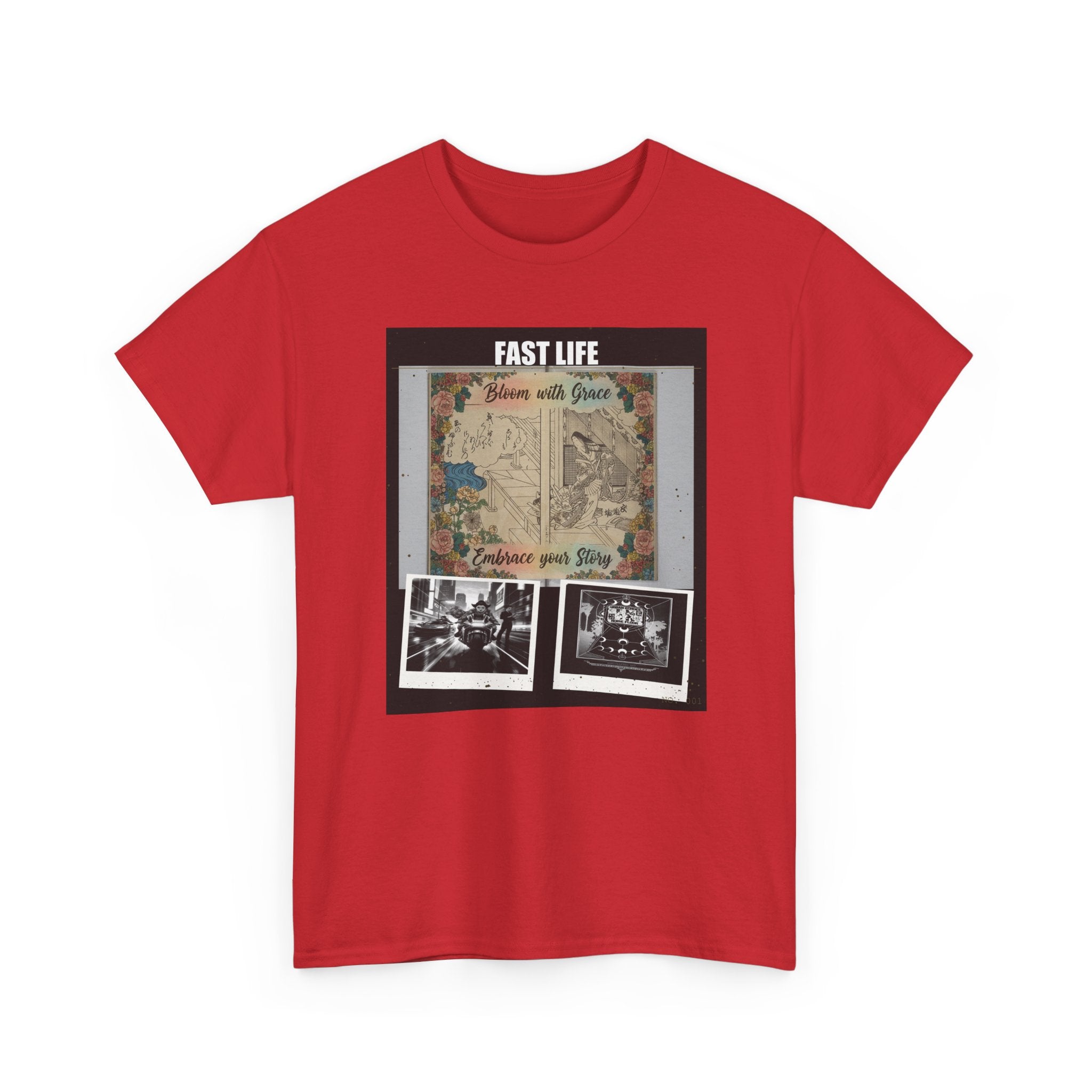 FAST LIFE Vintage Floral Collage Poster Graphic Tee