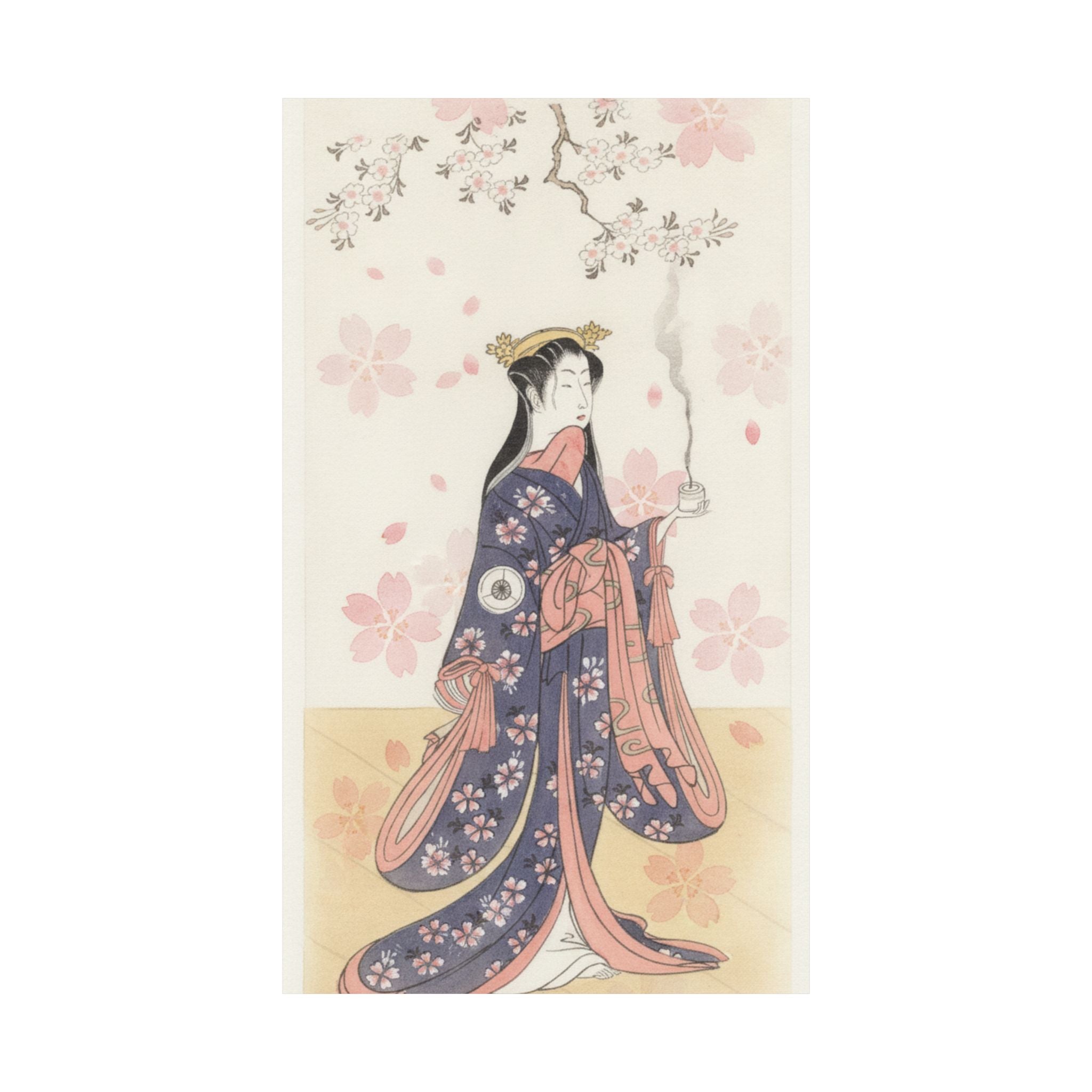Watercolor — The Actor Iwai Hanshirō Iv As Sakura Hime, The Cherry Princess — Matte Poster