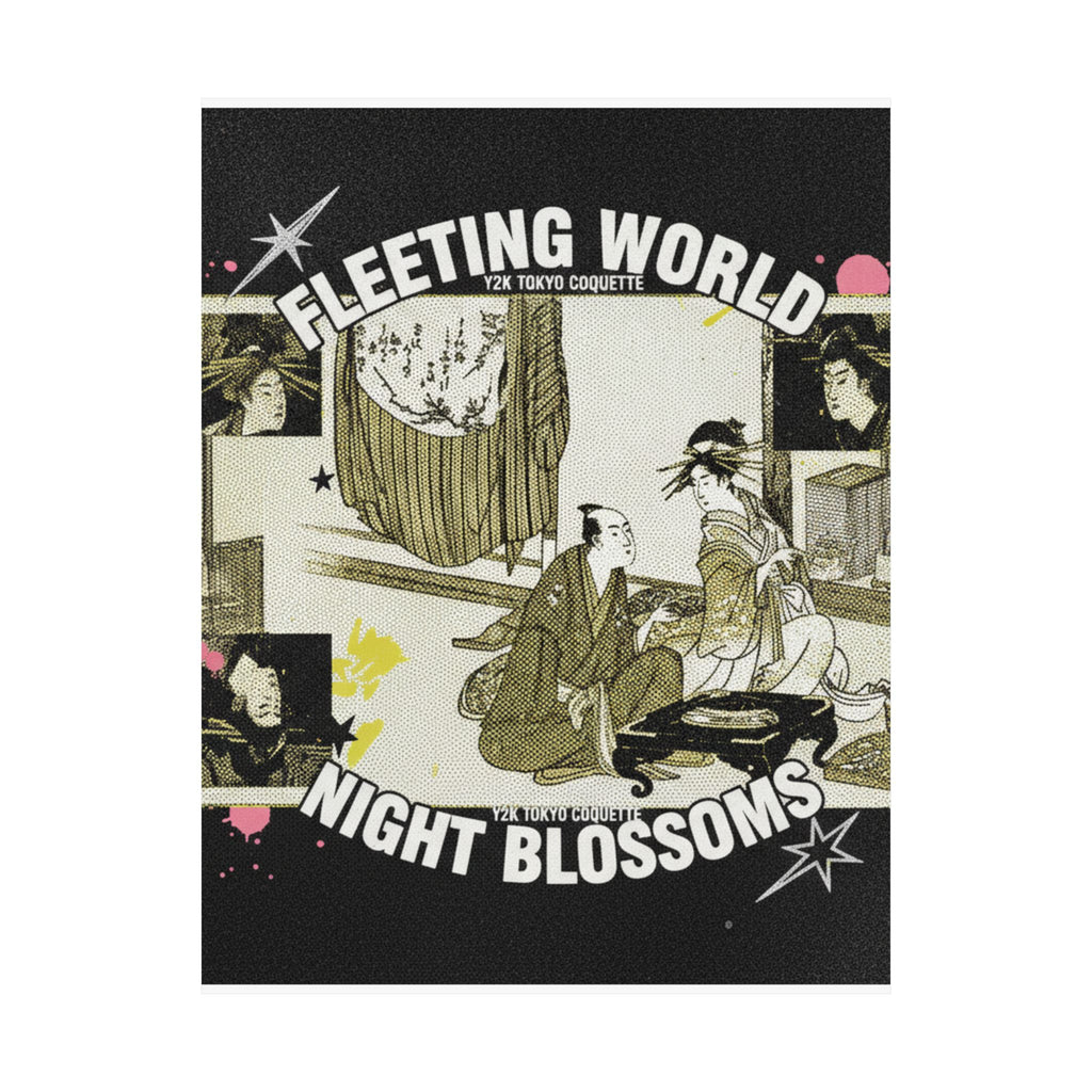 Streetwear Collage — Courtesan With Client Before A Tokonoma Alcove — Matte Poster