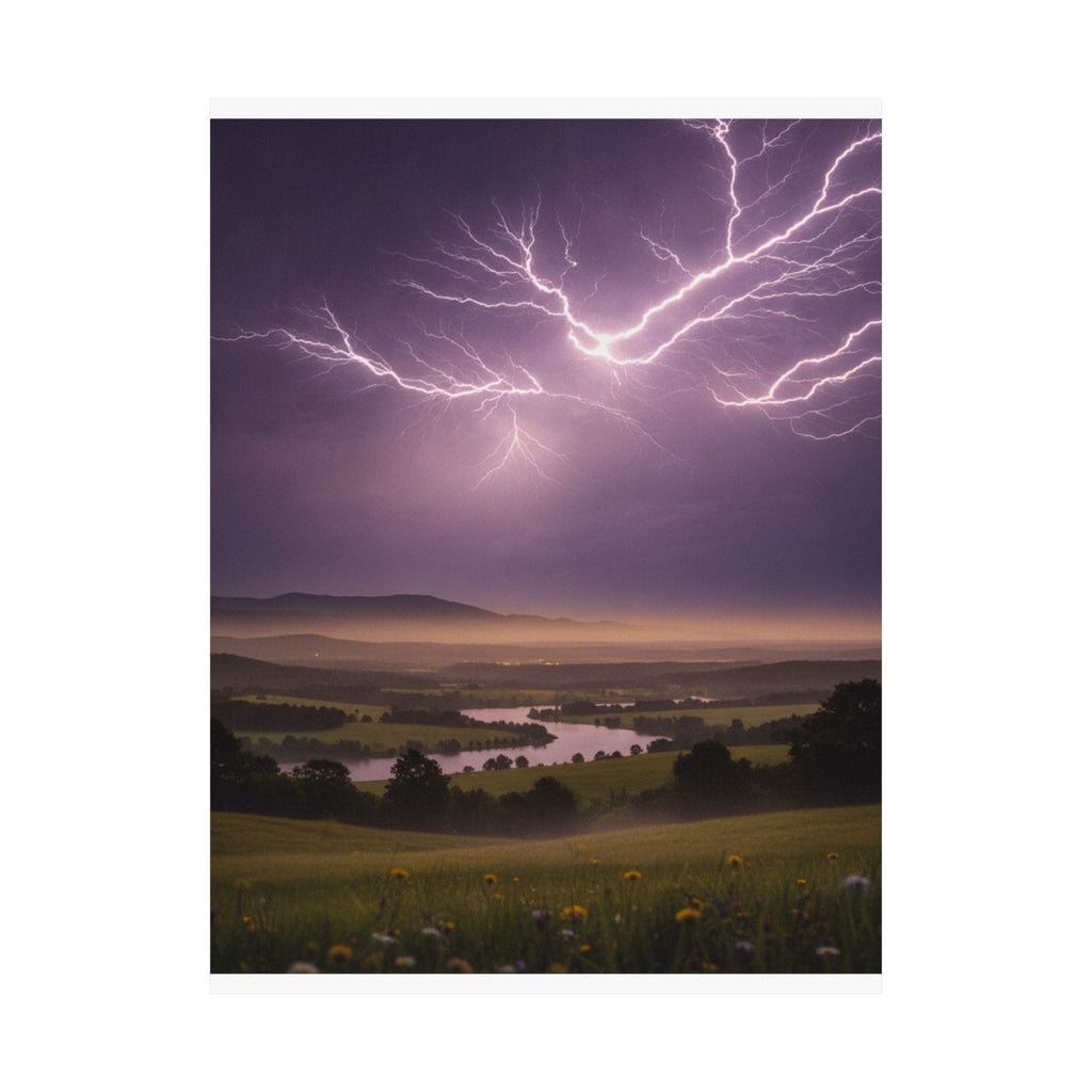 Scenic Nature — Lightning — Matte Poster