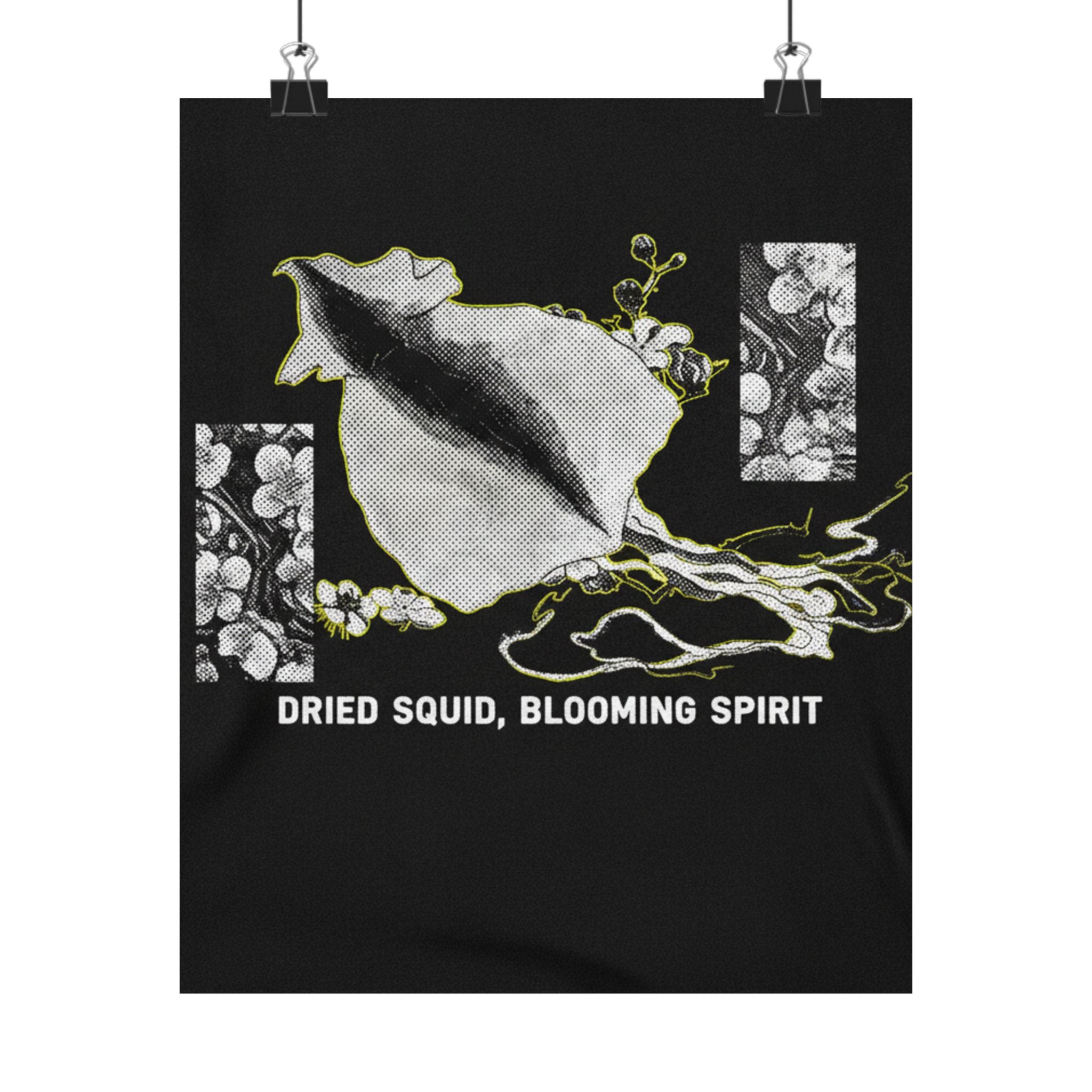 Streetwear Collage — Dried Cuttle-Fish And Plum Blossoms — Matte Poster