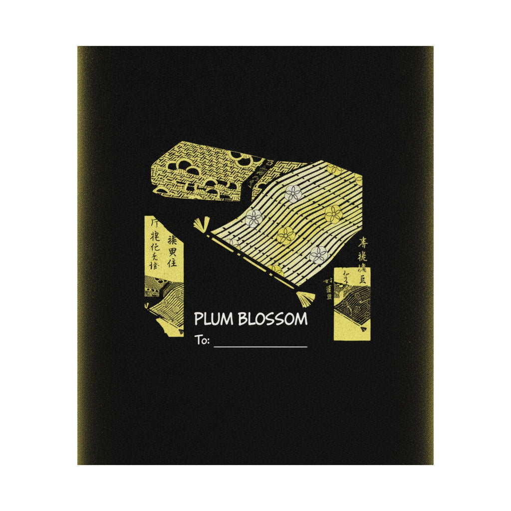 Streetwear Collage — Pattern Of Plum Blossom — Matte Poster
