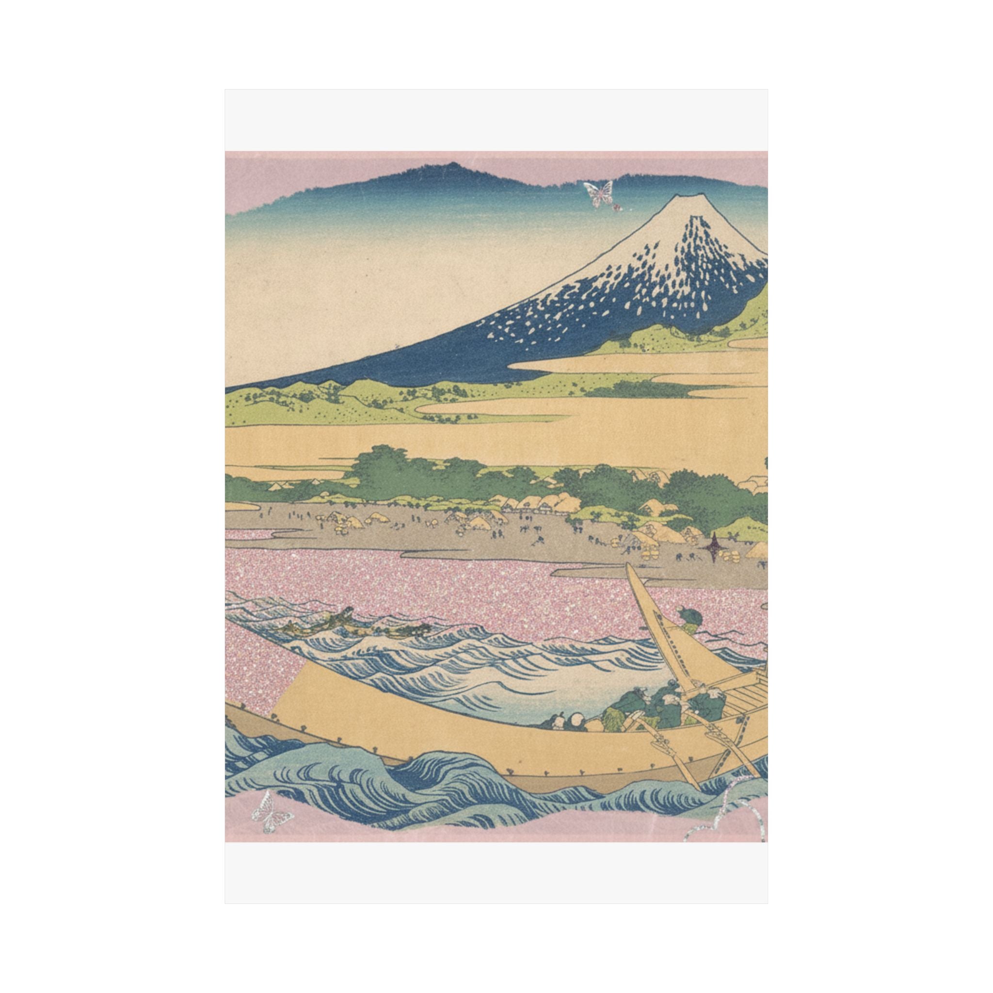 Scenic Nature — Tago Bay Near Ejiri On The Tōkaidō (Tōkaidō Ejiri Tago No Ura Ryaku Zu), From Th — Matte Poster