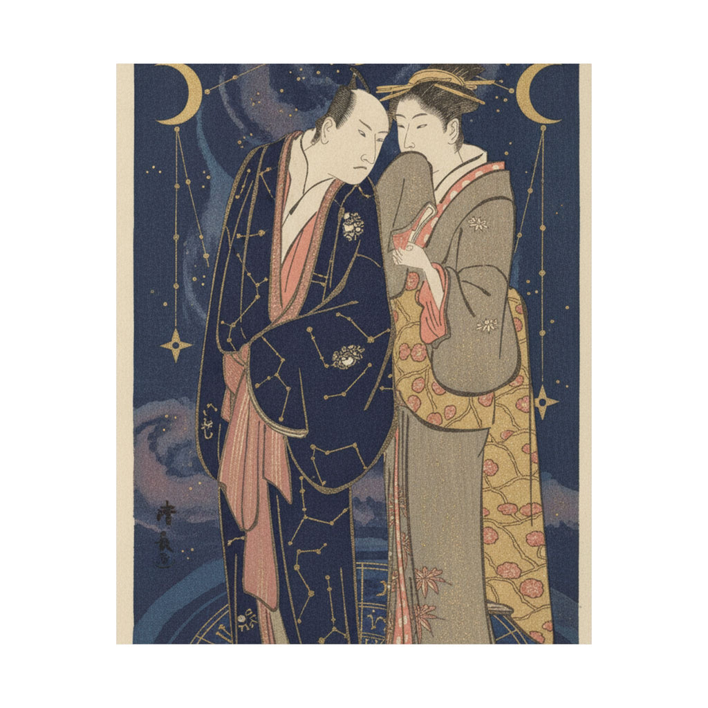Celestial — Ichikawa Yaozo Iii With A Lady — Matte Poster