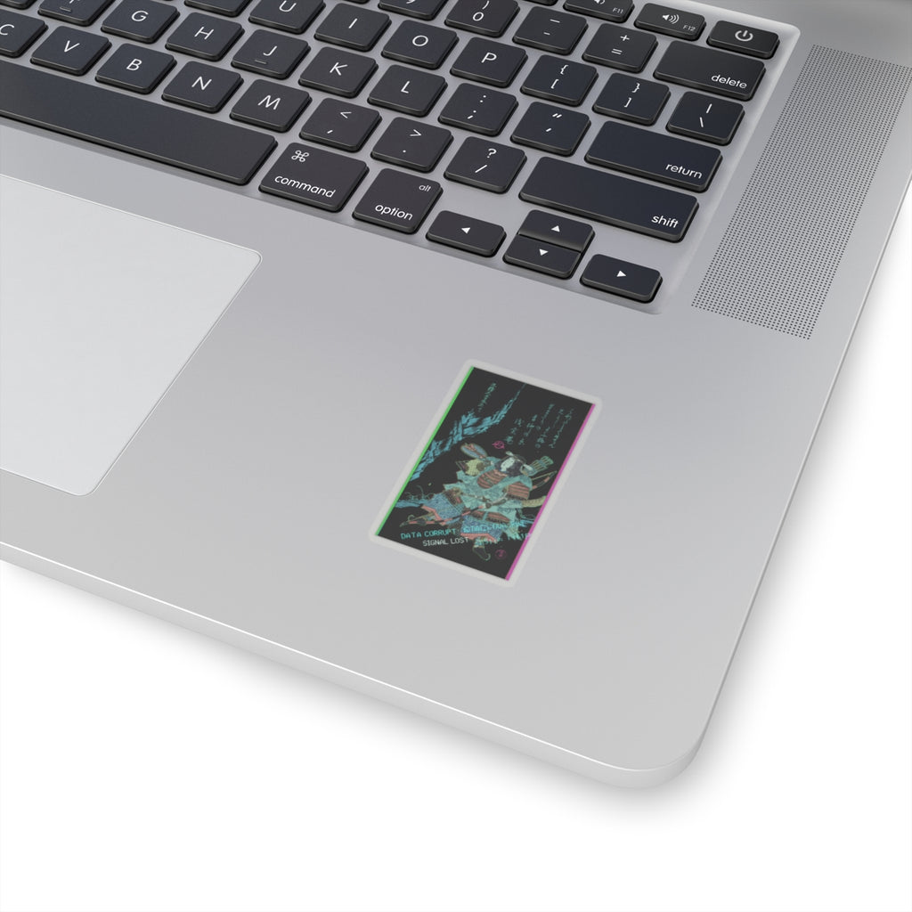 Glitch Culture — Female Warrior In Armor — Kiss-Cut Sticker