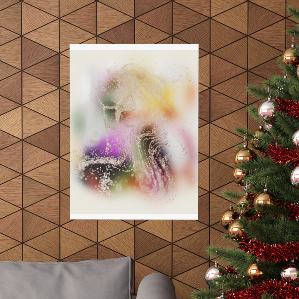 Dreamy Blurred Colour Cloud Abstract Art Poster