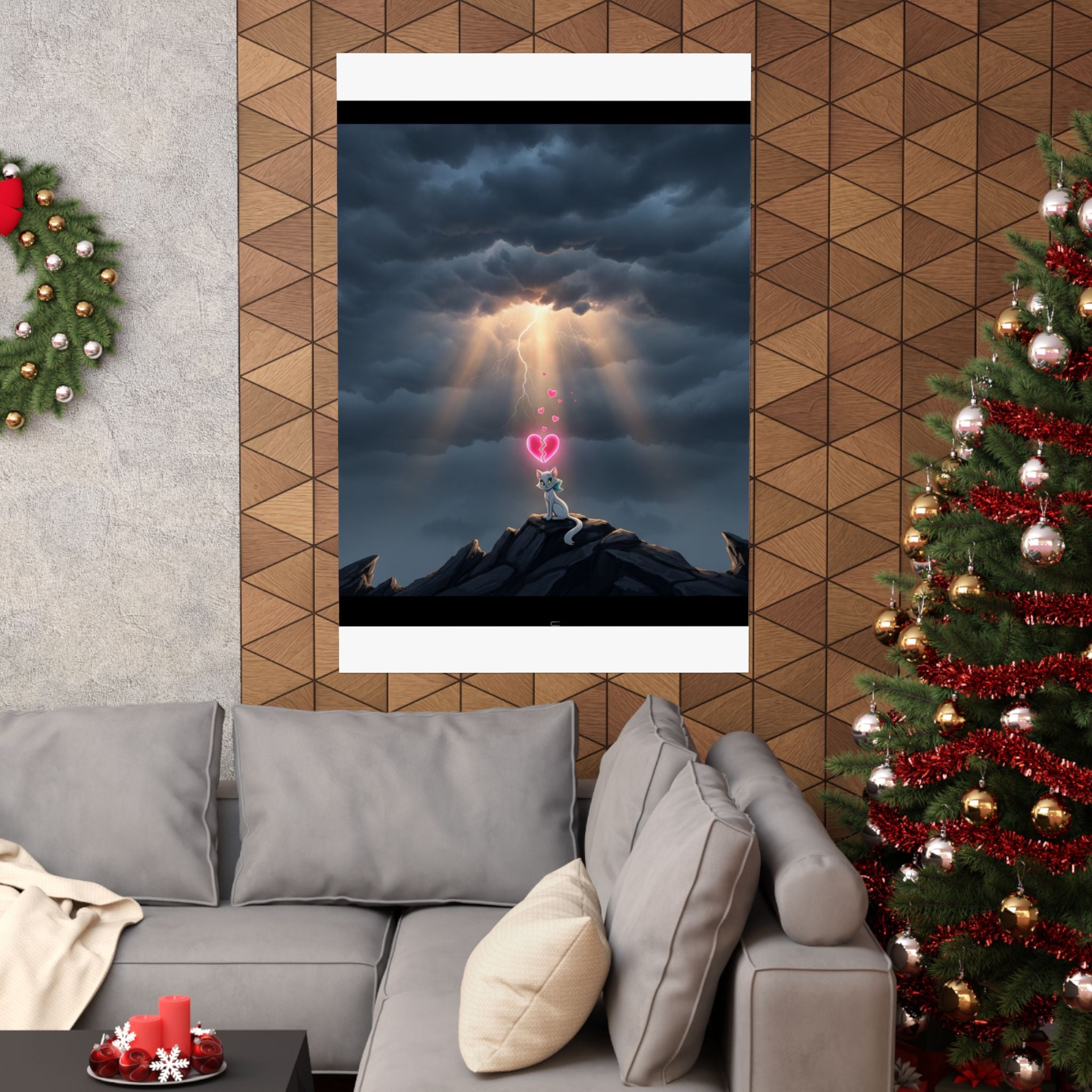 Dramatic Storm — Cat — Matte Poster
