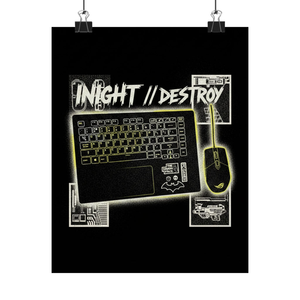 Streetwear Collage — Keyboard — Matte Poster