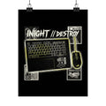Streetwear Collage — Keyboard — Matte Poster