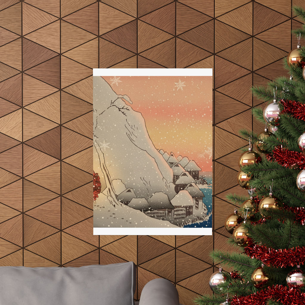 Southern Sunset — Nichiren In Snow At Tsukahara, Sodo Province — Matte Poster