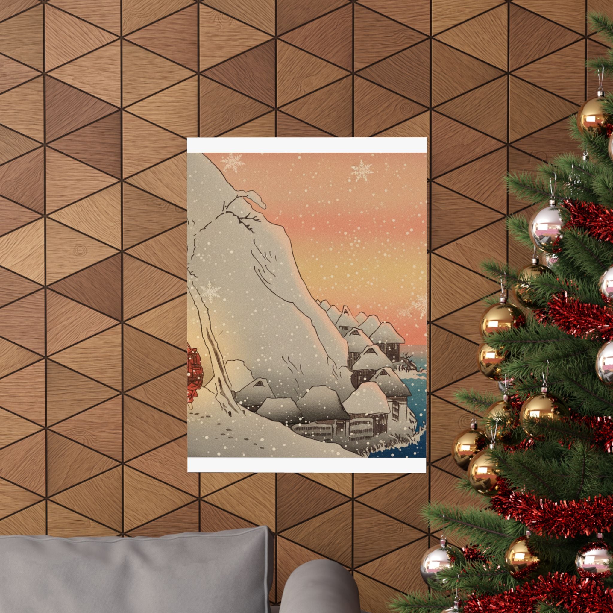 Southern Sunset — Nichiren In Snow At Tsukahara, Sodo Province — Matte Poster
