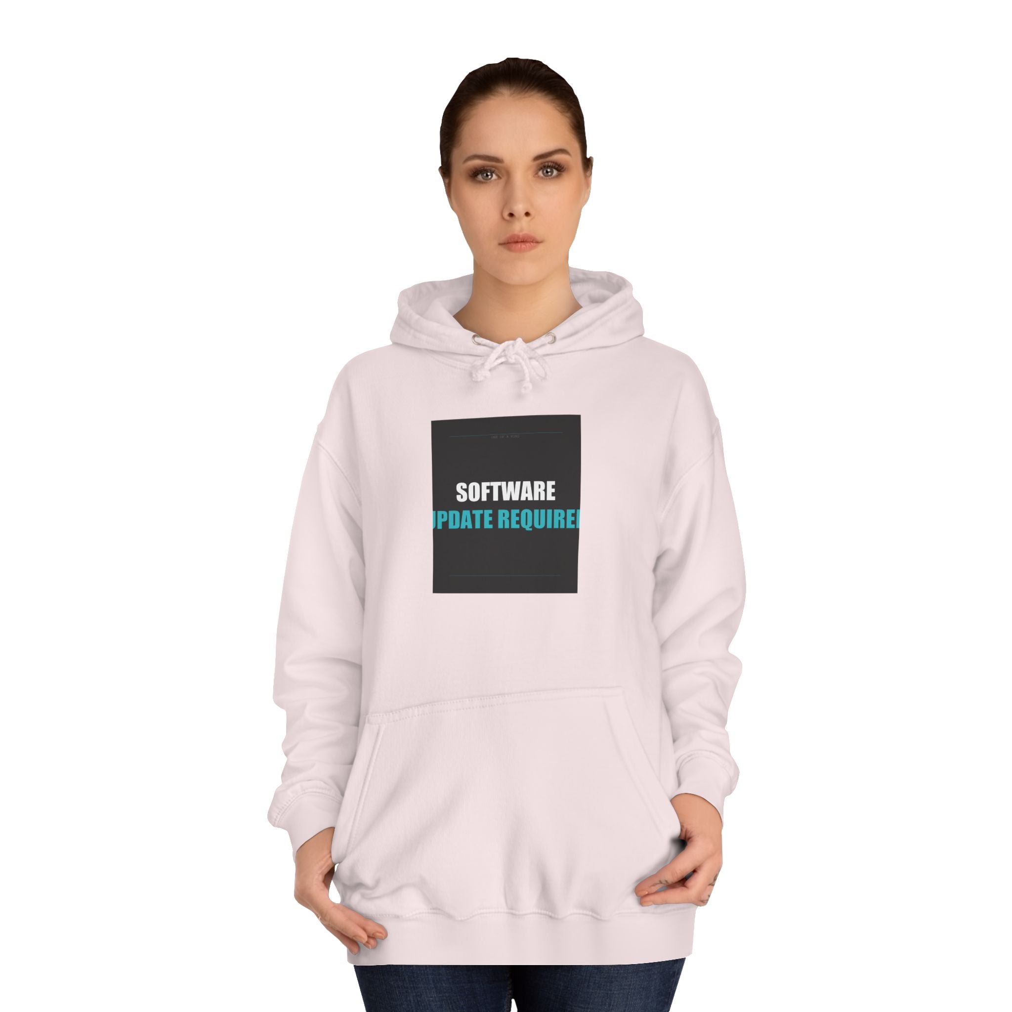 SOFTWARE UPDATE REQUIRED Cyan Slogan Hoodie