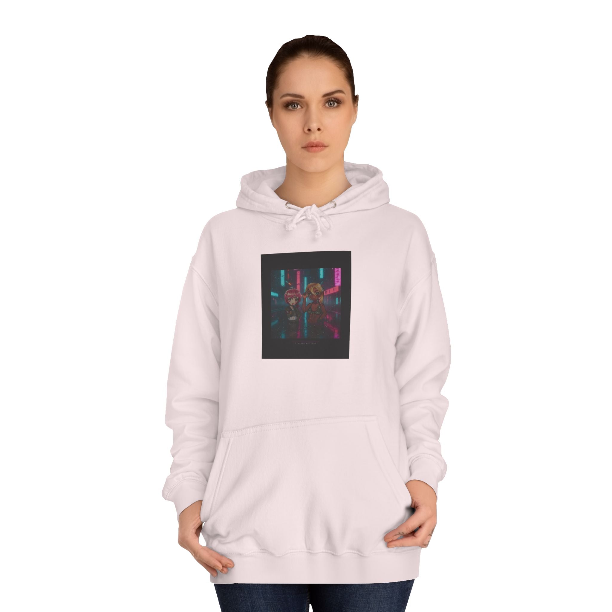 Neon Rain Anime Cyberpunk Street Pullover Hoodie