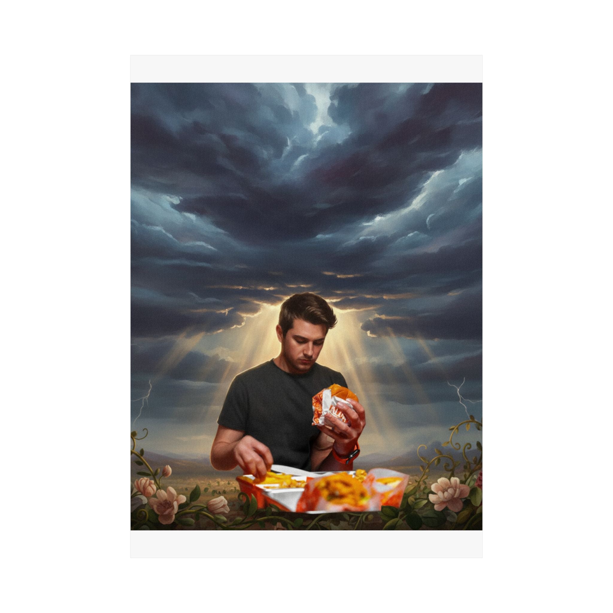 Dramatic Storm — Person — Matte Poster