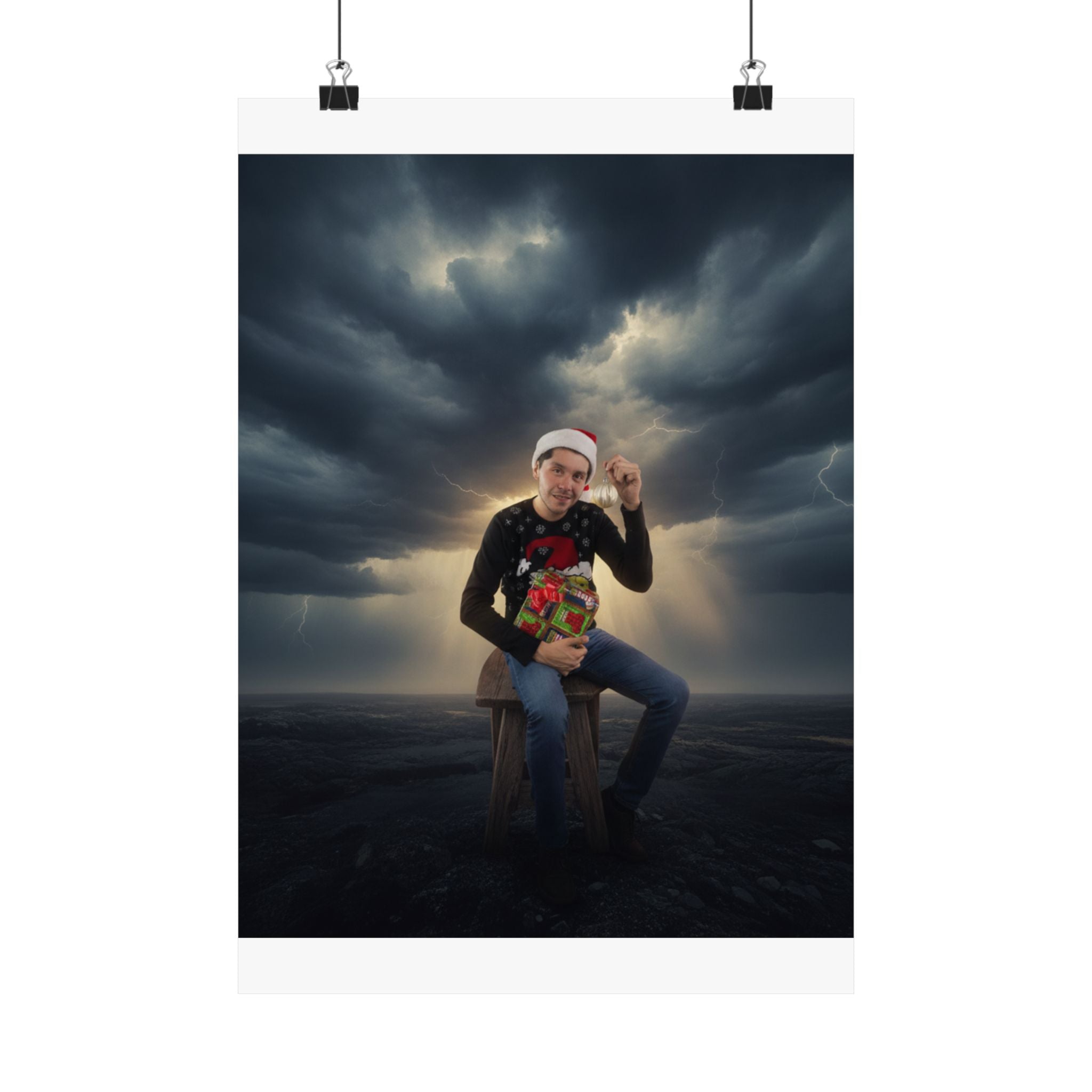 Dramatic Storm — Person — Matte Poster