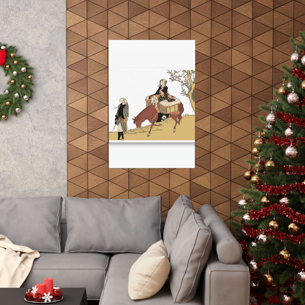 Ecommerce Main — Version Of Legend Of Michizane: Woman Riding Ox Which A Man Is Leading — Matte Poster