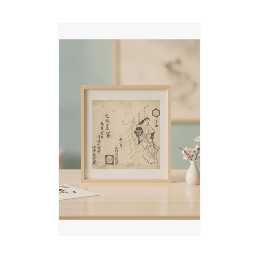 Product Marketing — The Courtesan Takao Leaving Against A Window — Matte Poster