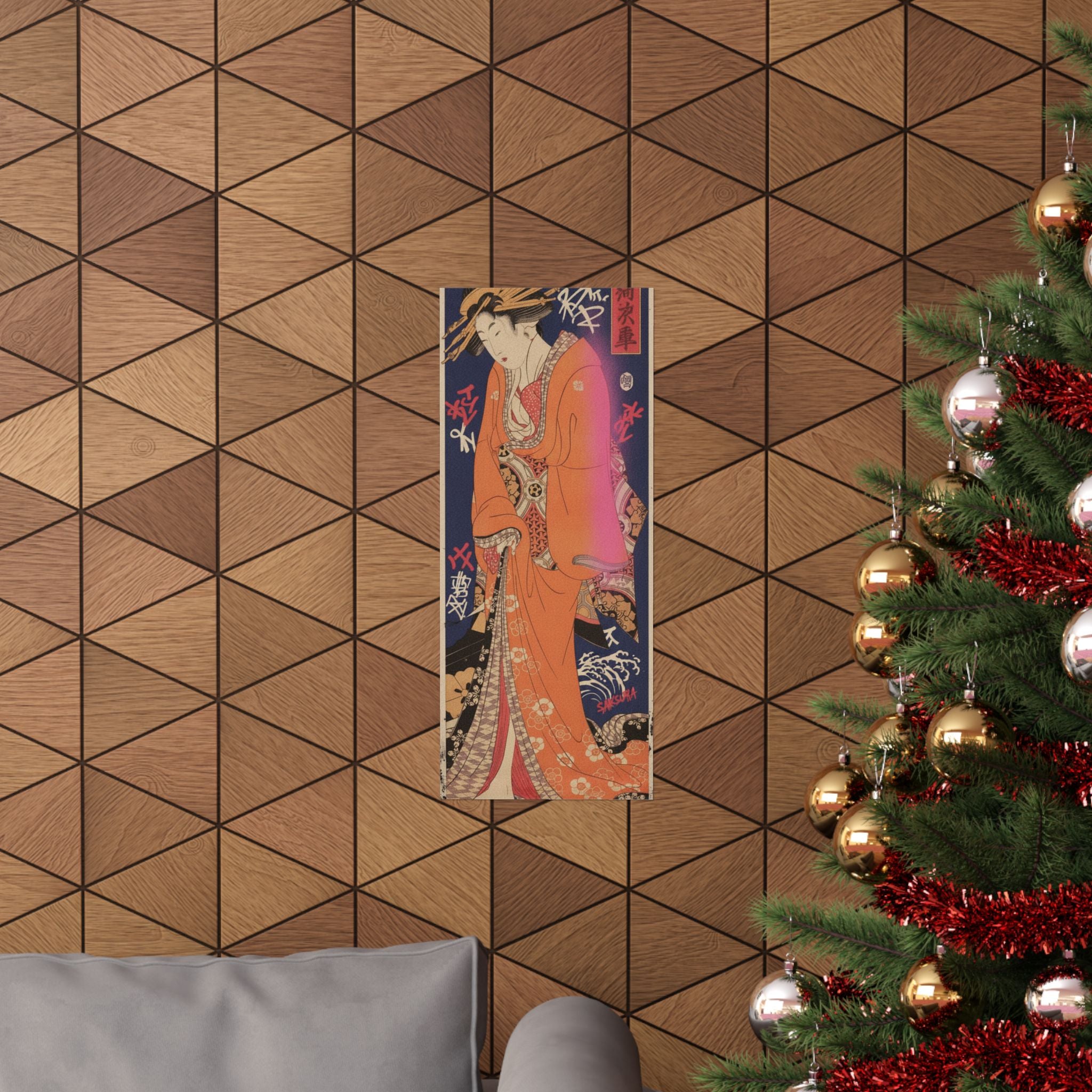 Japanese Street — Geisha, Probably A Singing Girl — Matte Poster