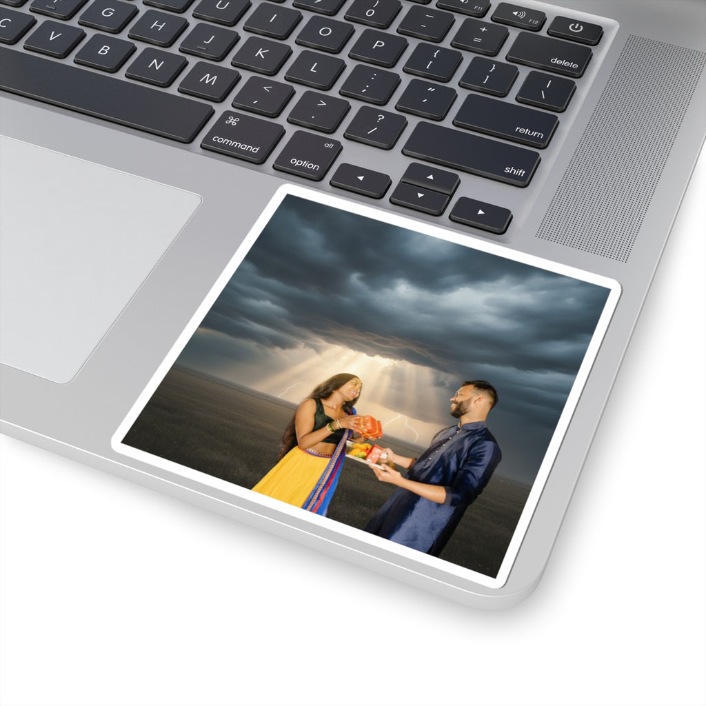 Dramatic Storm — Person — Kiss-Cut Sticker