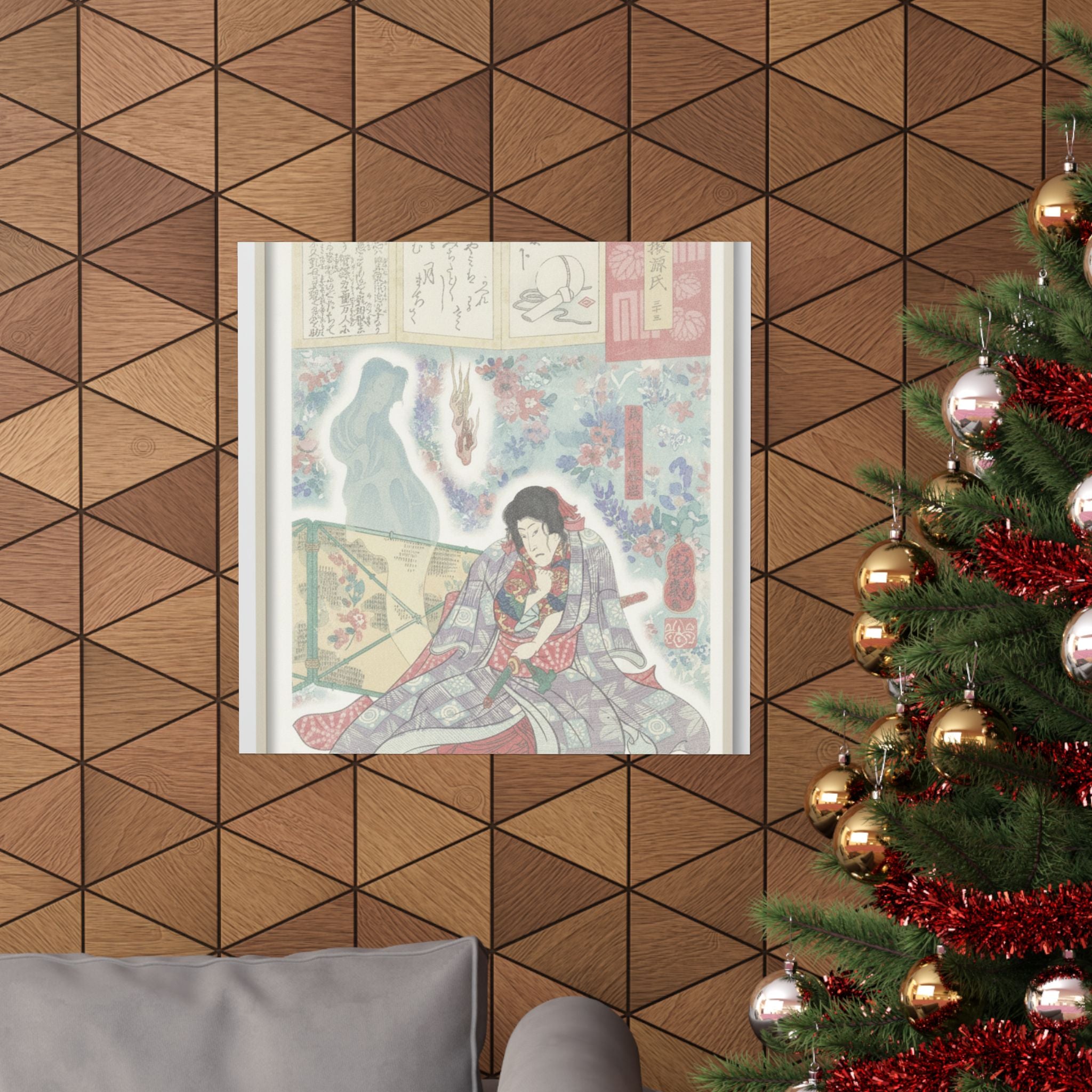 Watercolor — Toriyama Akinari Terutada With Ghost; (The Lavender Chapter) — Matte Poster