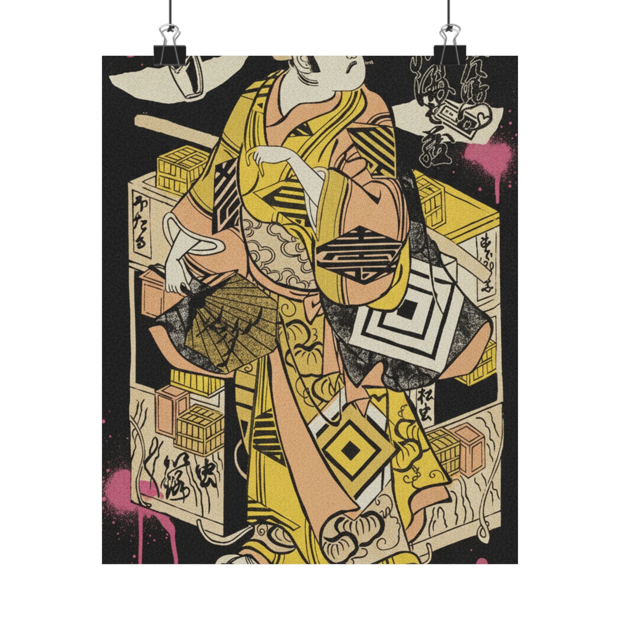 Streetwear Collage — The Actor Ichikawa Danjuro Ii, 1688–1758 — Matte Poster