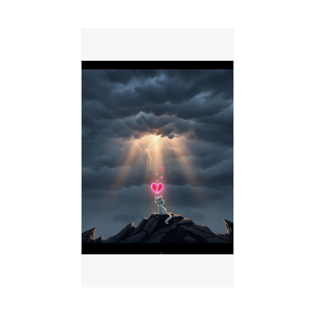 Dramatic Storm — Cat — Matte Poster