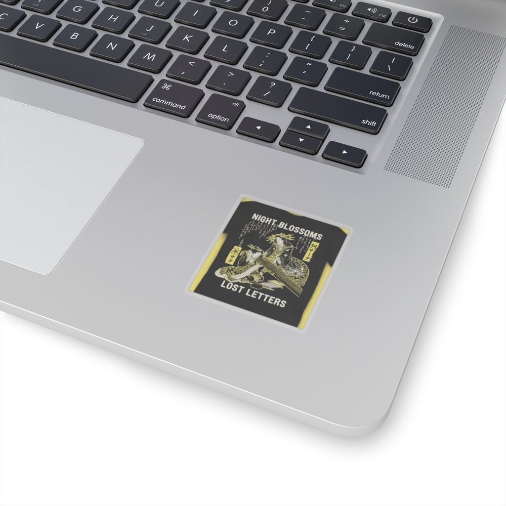 Streetwear Collage — Two Courtesans, One Playing A Koto (Harp) And The Other Reading A Letter — Kiss-Cut Sticker