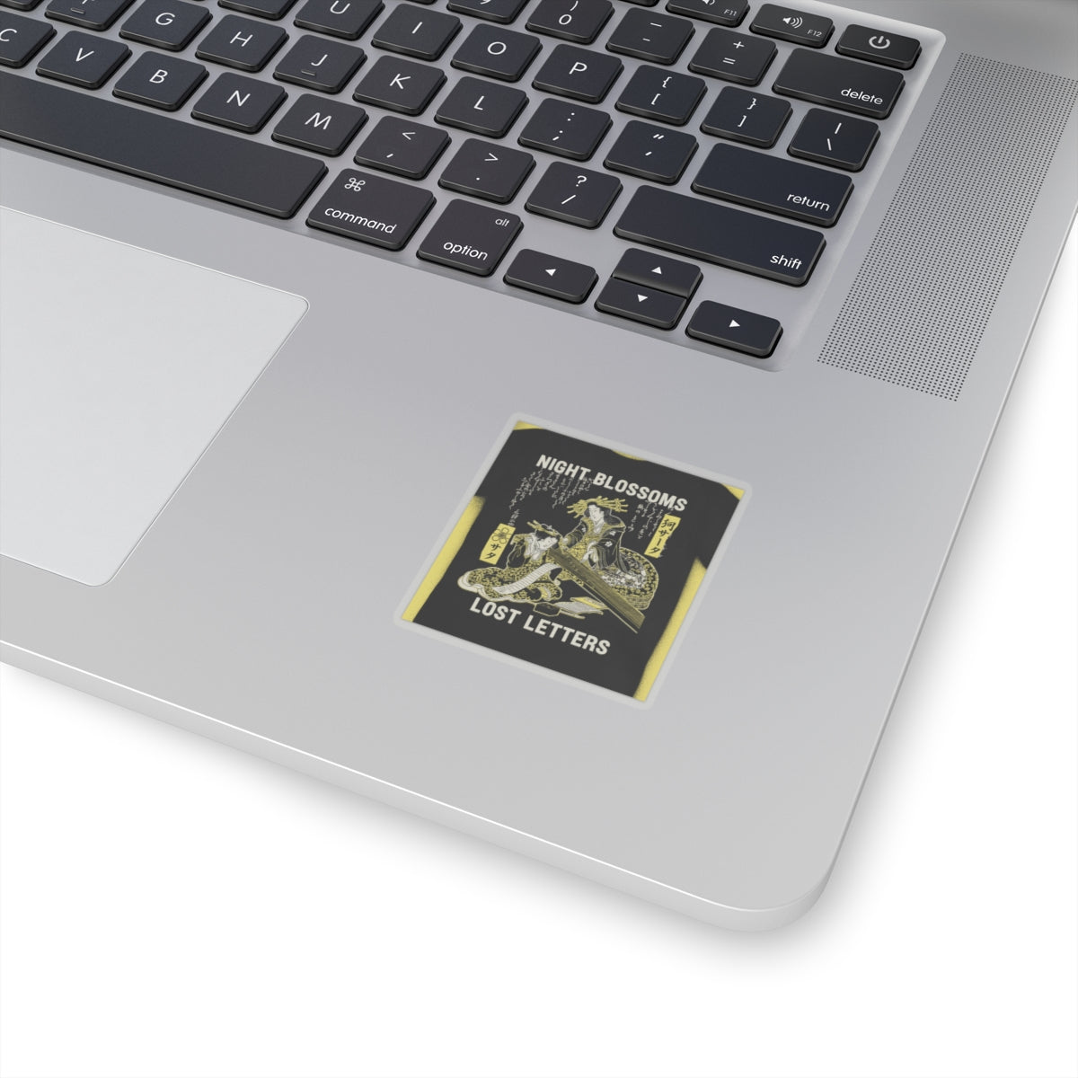Streetwear Collage — Two Courtesans, One Playing A Koto (Harp) And The Other Reading A Letter — Kiss-Cut Sticker