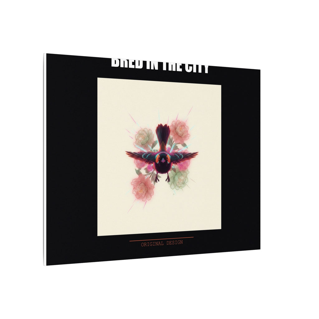 BRED IN THE CITY Flying Bird & Roses Matte Canvas