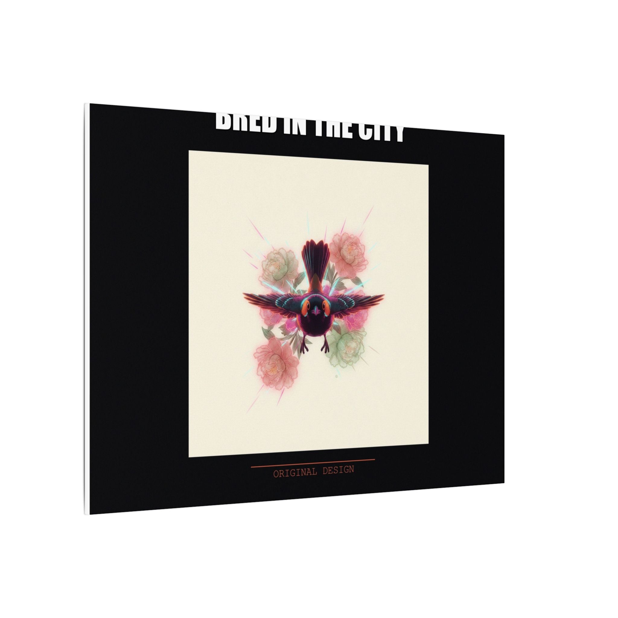 BRED IN THE CITY Flying Bird & Roses Matte Canvas