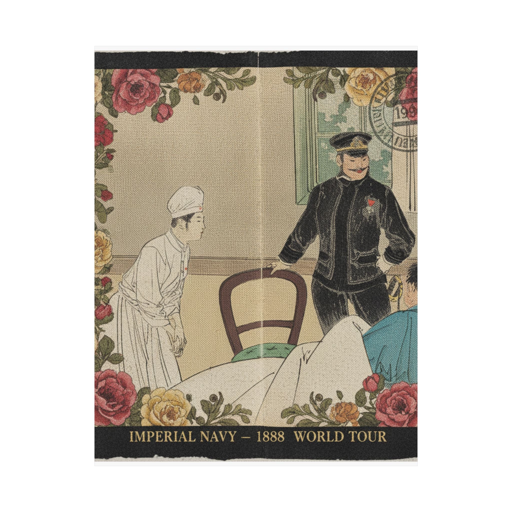 Vintage Bootleg — The Torpedo Officer (Suirai Shikan), Frontispiece Illustration From The Literary — Matte Poster