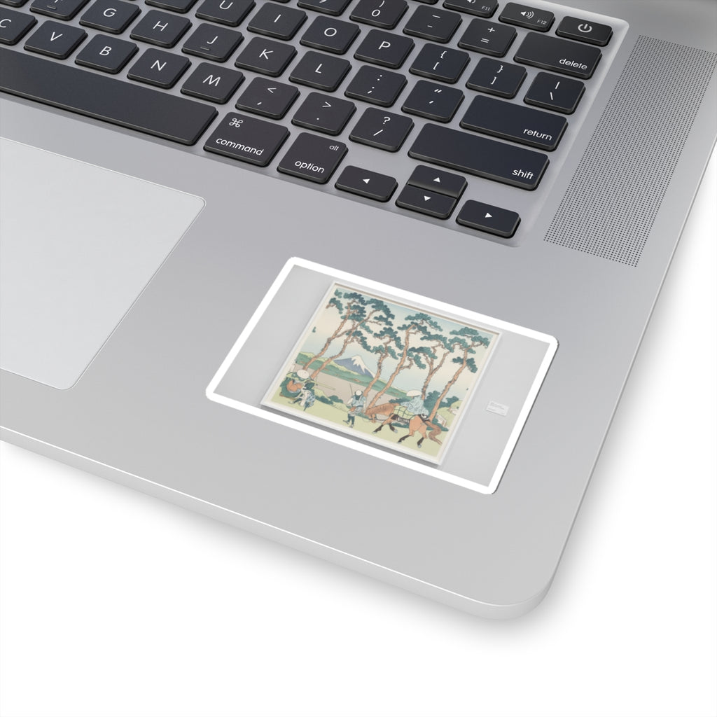 Watercolor — Hodogaya On The Tōkaidō (Tōkaidō Hodogaya), From The Series Thirty-Six Views Of  — Kiss-Cut Sticker