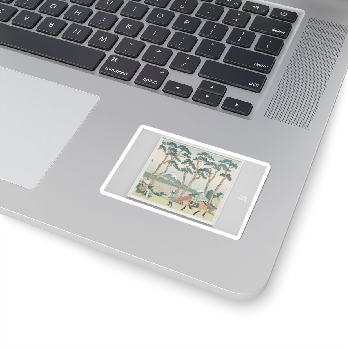 Watercolor — Hodogaya On The Tōkaidō (Tōkaidō Hodogaya), From The Series Thirty-Six Views Of  — Kiss-Cut Sticker