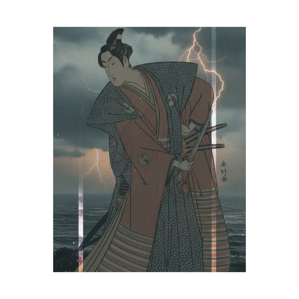 Dramatic Storm — The Third Segawa Kikunojo In The Role Of Oboshi Rikiya — Matte Poster