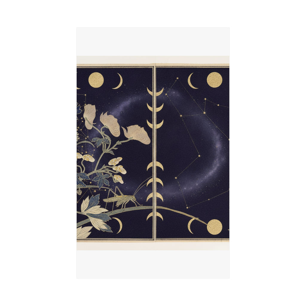 Celestial — Katydid (Umaoi-Mushi); Centipede, (Mukade), From The Picture Book Of Crawling Cr — Matte Poster