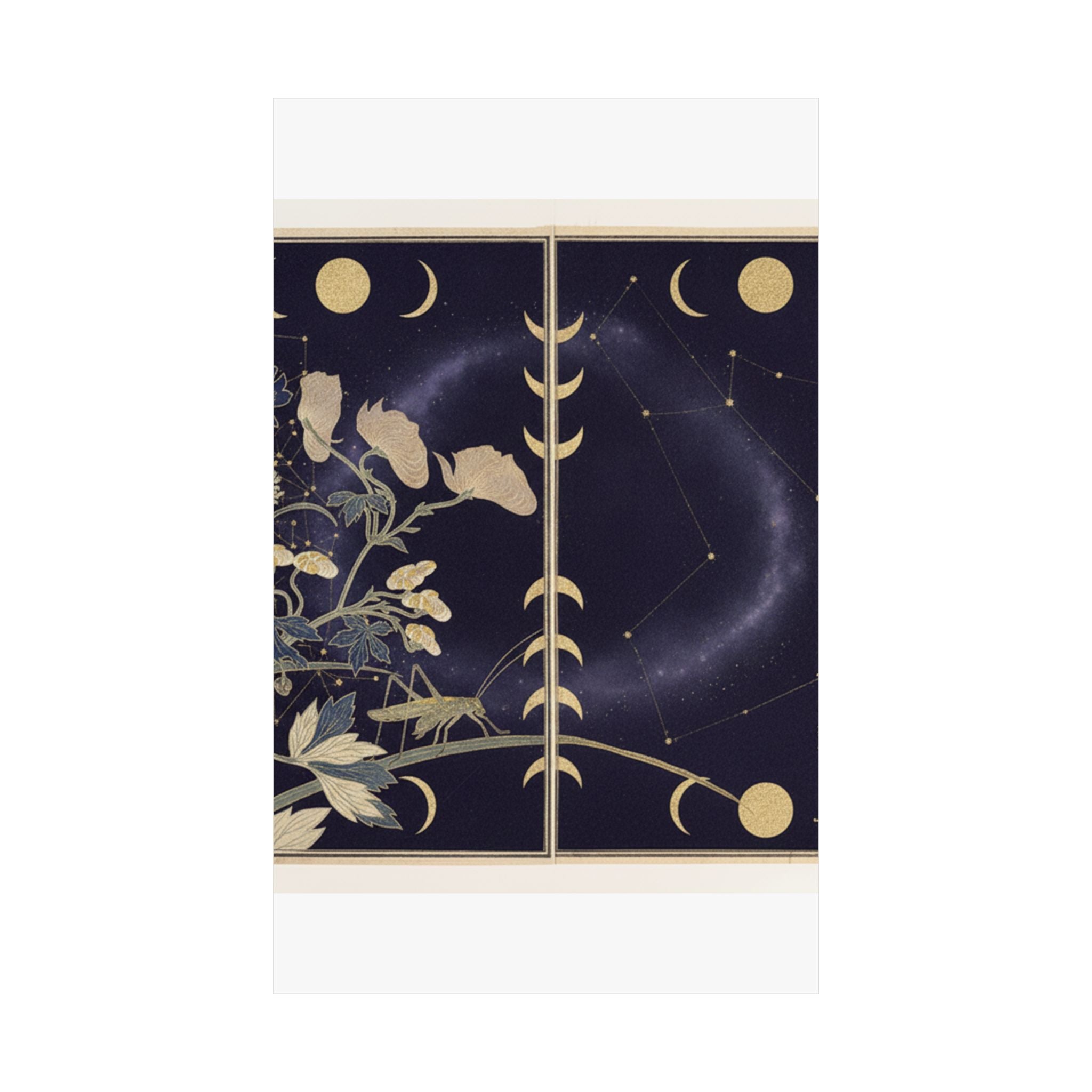 Celestial — Katydid (Umaoi-Mushi); Centipede, (Mukade), From The Picture Book Of Crawling Cr — Matte Poster