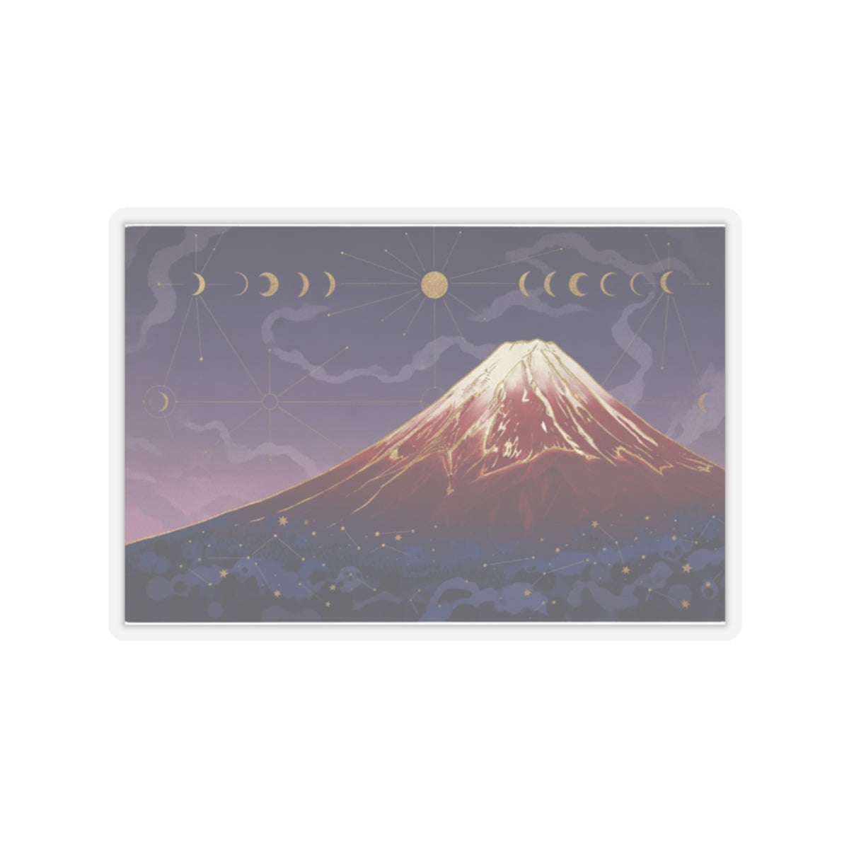 Celestial kiss-cut sticker by Zukkay
