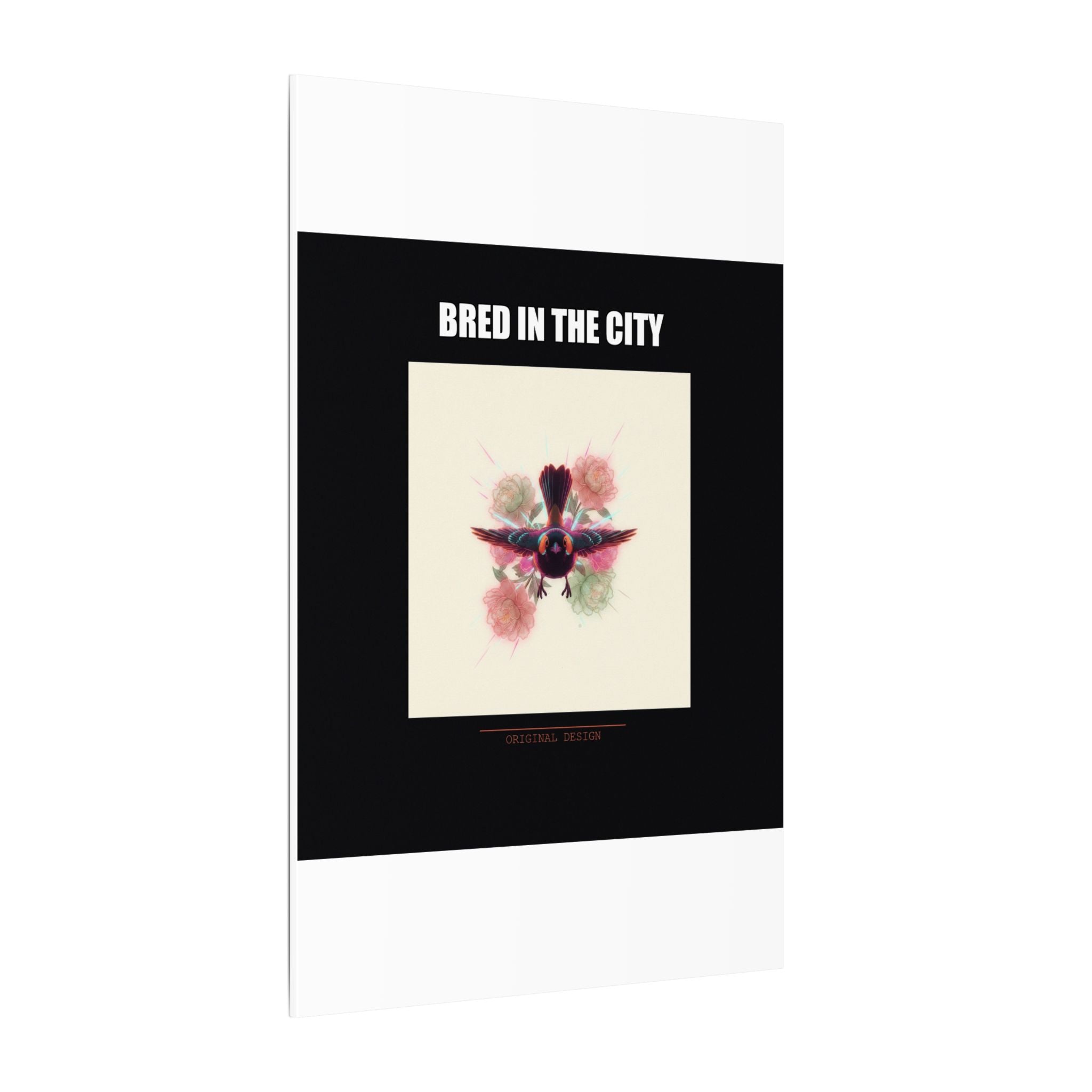 BRED IN THE CITY Flying Bird & Roses Matte Canvas
