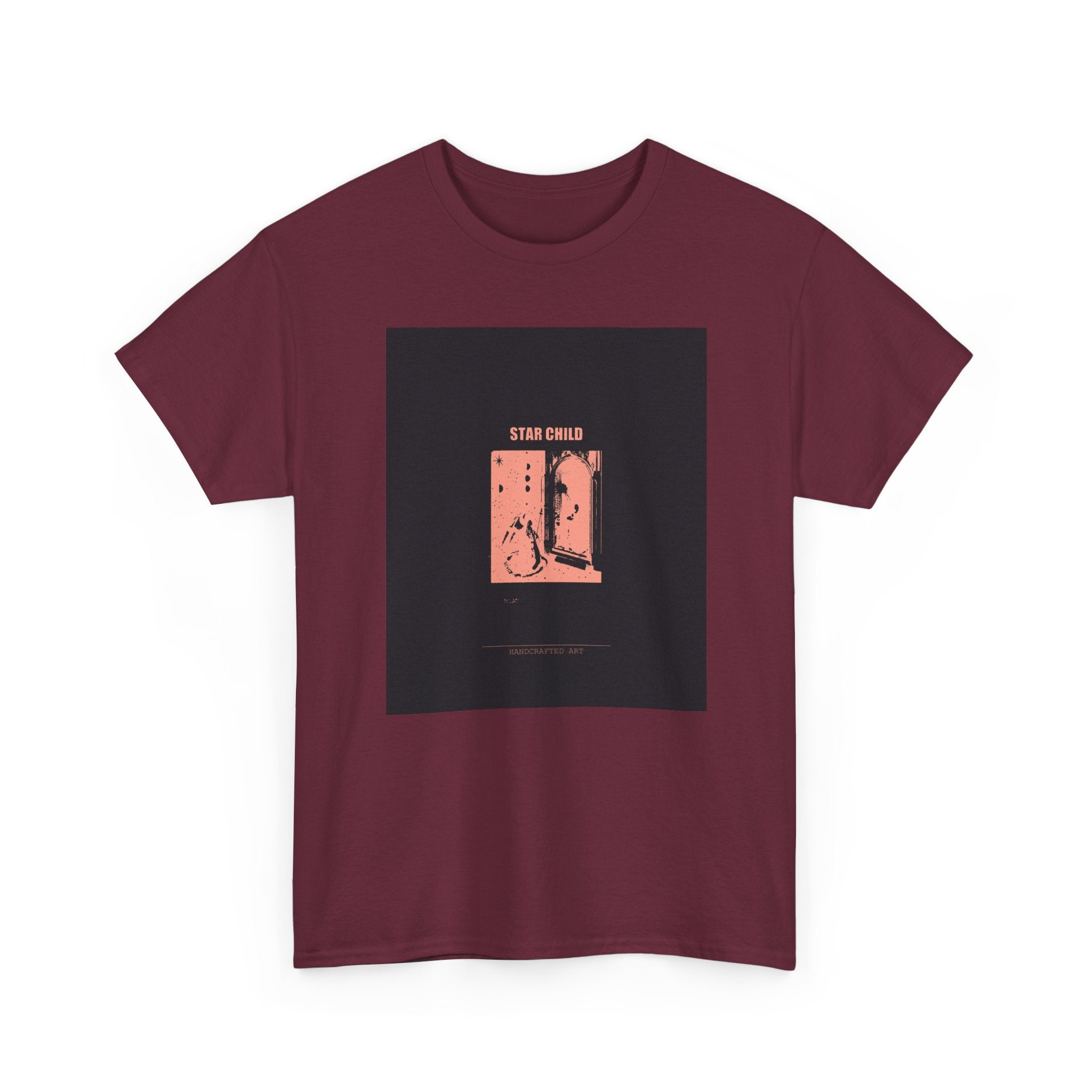 STAR CHILD Coral Duotone Screen Print Graphic Tee